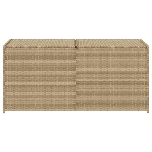 Opbevaringsboks til haven 283 l polyrattan beige