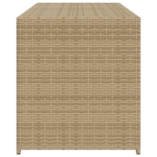 Opbevaringsboks til haven 283 l polyrattan beige