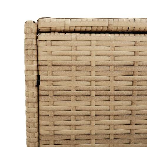 Opbevaringsboks til haven 283 l polyrattan beige