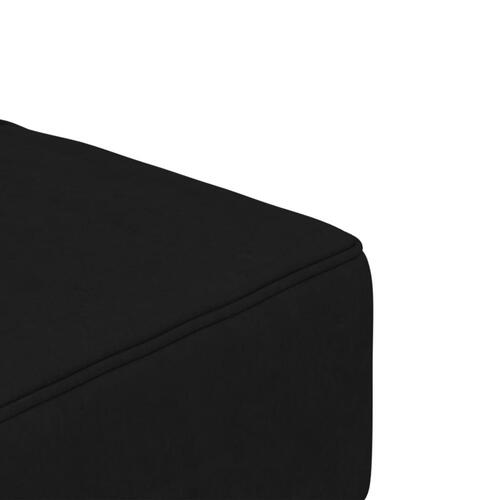 2-personers sovesofa med 2 puder fløjl sort