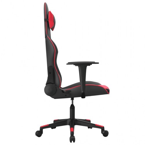 Gamingstol med massagefunktion - sort/rød