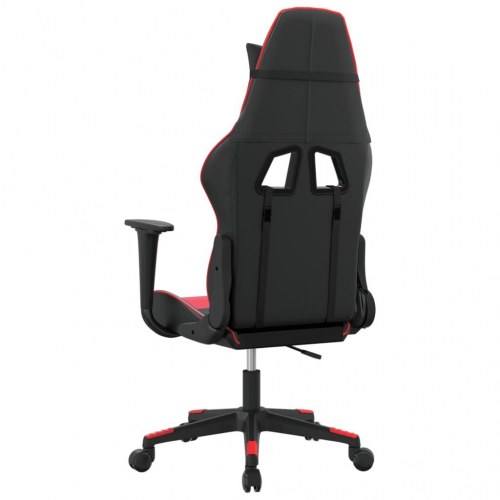Gamingstol med massagefunktion - sort/rød