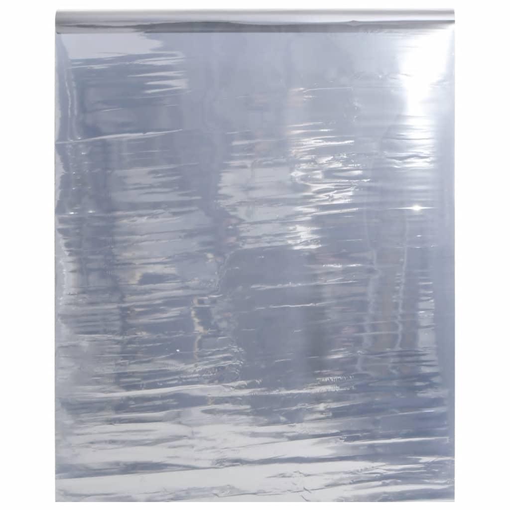 Solfilm 45x1000 cm reflekterende effekt PVC sølvfarvet