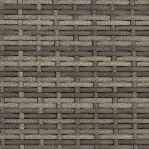 2-personers havesofa med skamler polyrattan grå