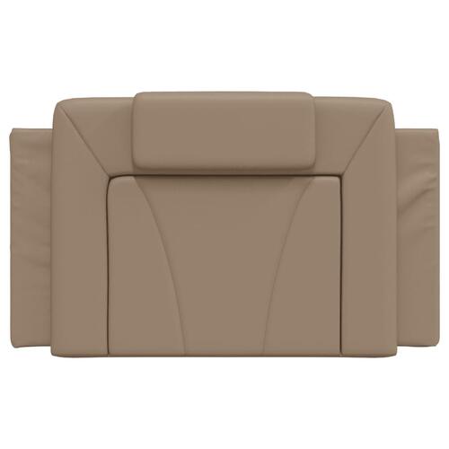 Gavlpude 90 cm kunstlæder cappuccinofarvet