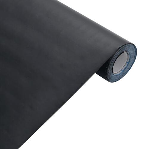 Selvklæbende folie til møbler 90x500 cm PVC mat sort