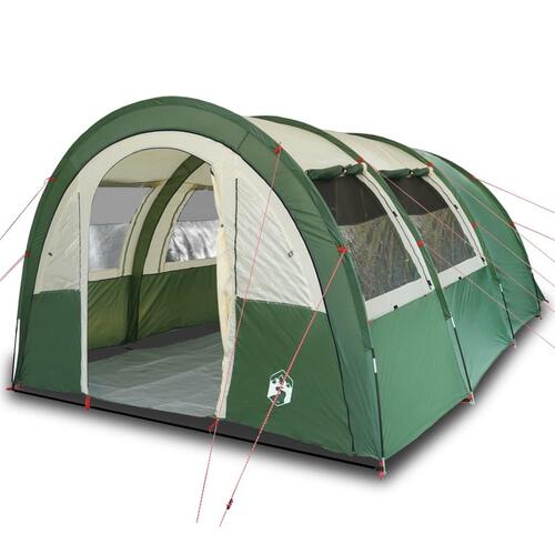 4-personers campingtelt vandafvisende grøn