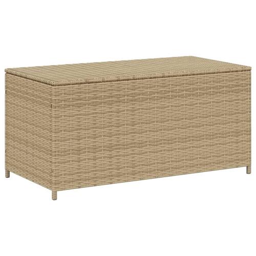 Opbevaringsboks til haven 190 l polyrattan beige