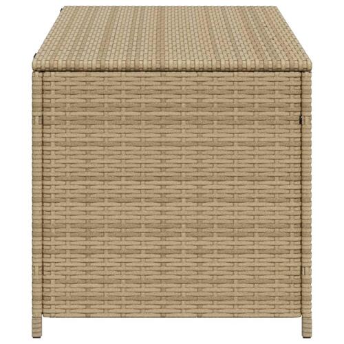 Opbevaringsboks til haven 190 l polyrattan beige