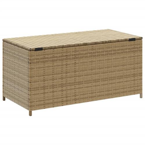 Opbevaringsboks til haven 190 l polyrattan beige