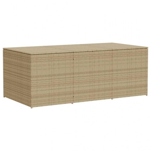 Opbevaringsboks til haven 984 l polyrattan beige