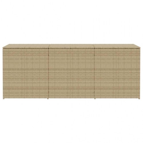 Opbevaringsboks til haven 984 l polyrattan beige