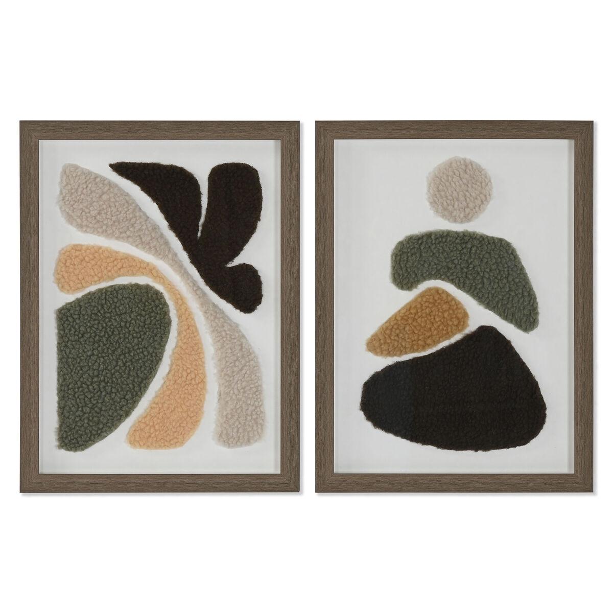 Maleri Home Esprit Abstrakt Urban 30 X 25 X 40 Cm 2 Enheder