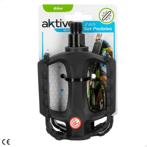 Aktive cykelpedaler - sort, 2 stk., 11 × 3 × 8 cm (24 enheder)