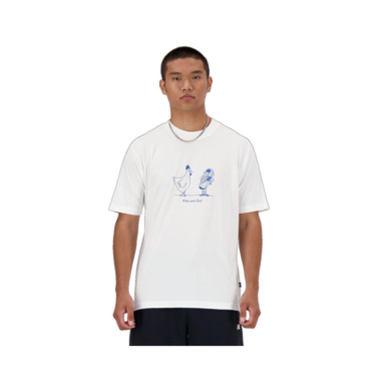 Kortærmet T-shirt til Mænd ESSENTIALS CHICKEN New Balance MT41591 Hvid S