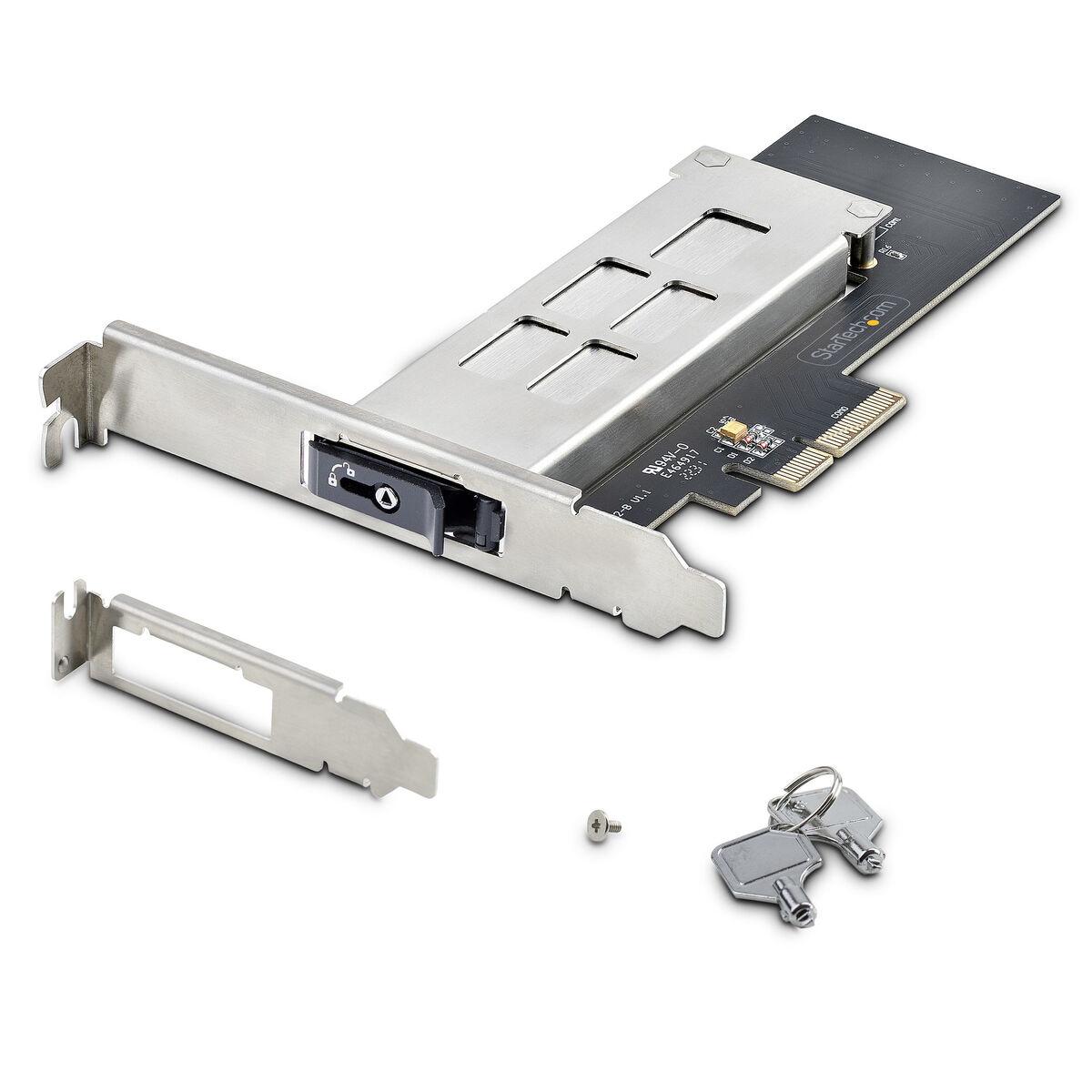 StarTech.com M.2 NVMe SSD to PCIe x4 Mobile Rack/Backplane with Removable Tray for PCI Express Expansion Slot, Tool-less Installation, PCIe 4.0/3.0