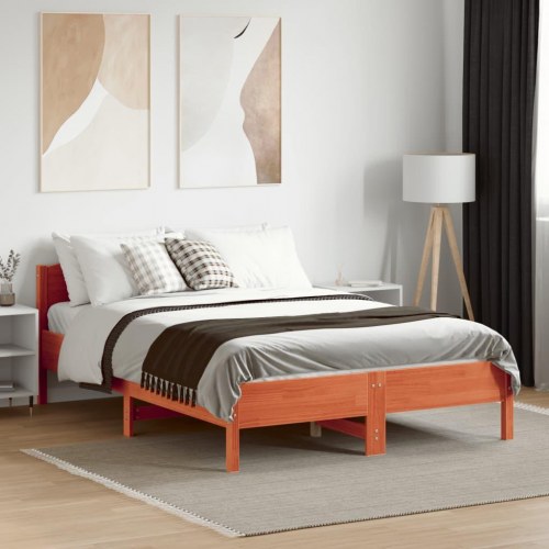 Sengeramme uden madras i massivt fyrretræ 135 x 190 cm