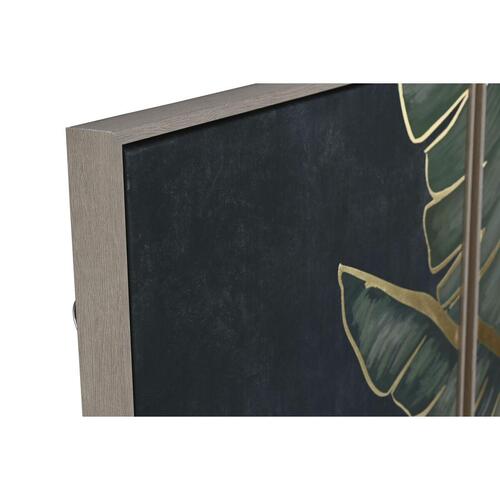 Sæt med 3 malerier Home ESPRIT Palmer Tropisk 180 x 4 x 120 cm (3 Dele)