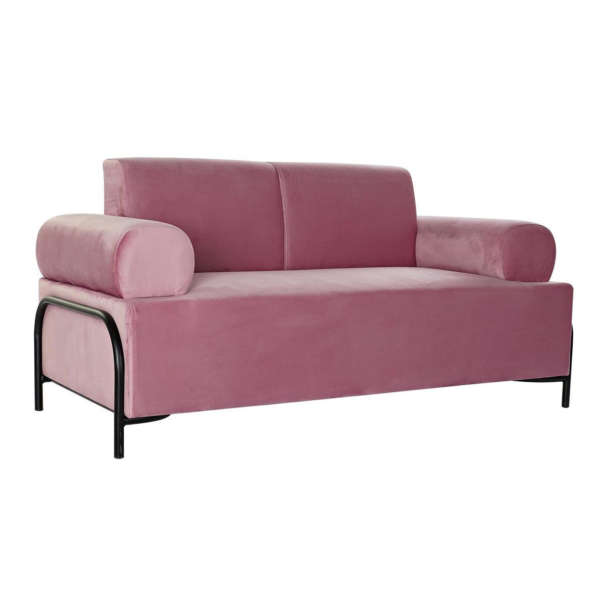 Sofa Sort Pink Metal Polyester Moderne 154