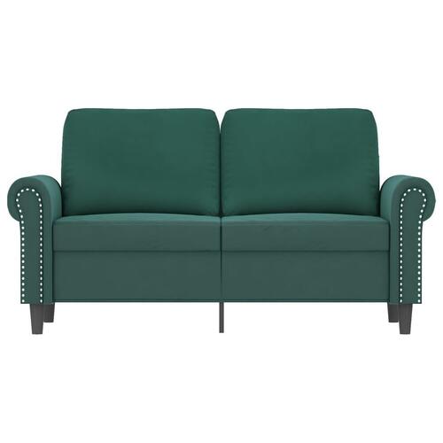 2-personers sofa 120 cm fløjl mørkegrøn