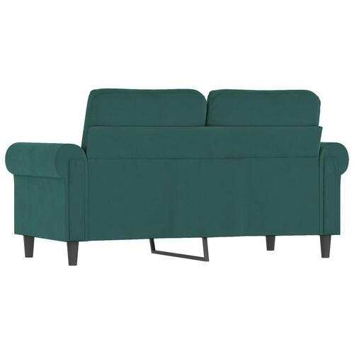 2-personers sofa 120 cm fløjl mørkegrøn