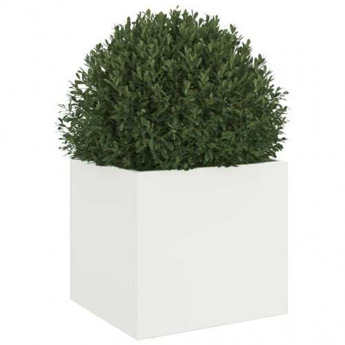Plantekasse i stål 32 x 30 x 29 cm - hvid