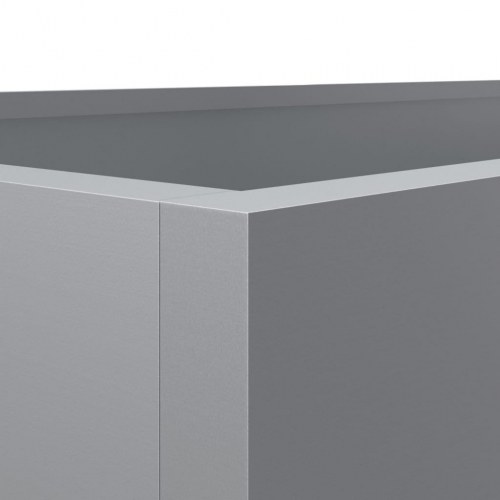 Plantekasse 62 x 47 x 46 cm - sølvfarvet