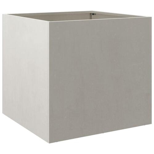 Plantekasser 2 stk. 49x47x46 cm rustfrit stål sølvfarvet