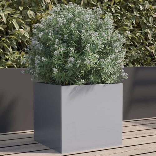 Plantekasse 32x30x29 cm galvaniseret stål sølvfarvet