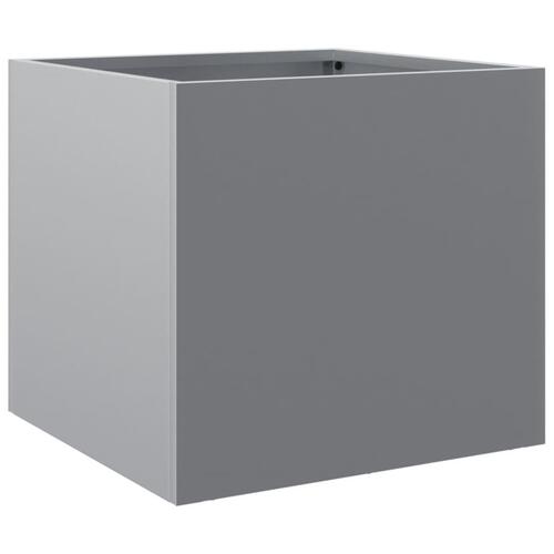 Plantekasse 32x30x29 cm galvaniseret stål sølvfarvet