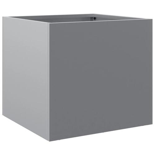 Plantekasse 32x30x29 cm galvaniseret stål sølvfarvet