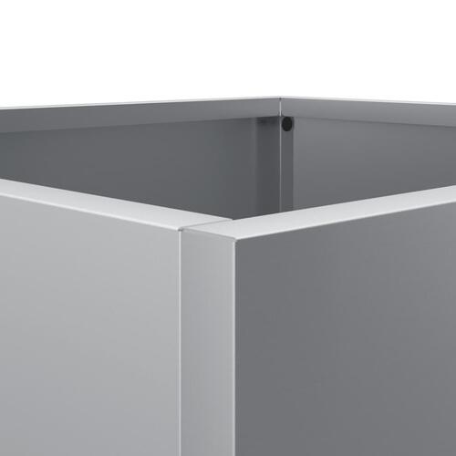 Plantekasse 32x30x29 cm galvaniseret stål sølvfarvet