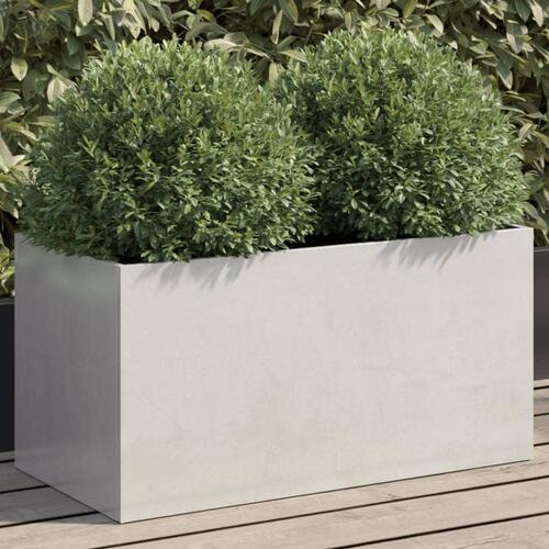 Plantekasse 62x30x29 cm rustfrit stål sølvfarvet