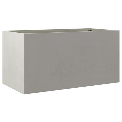 Plantekasse 62x30x29 cm rustfrit stål sølvfarvet
