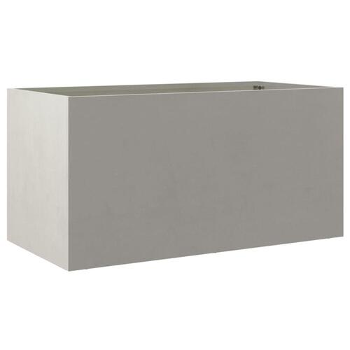 Plantekasse 62x30x29 cm rustfrit stål sølvfarvet