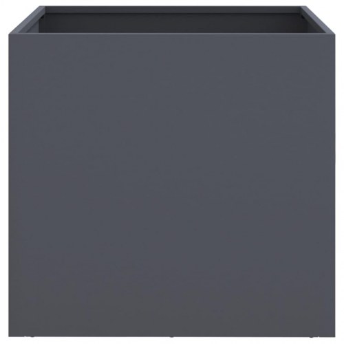 Plantekasser 2 stk. 49x47x46 cm stål antracitgrå