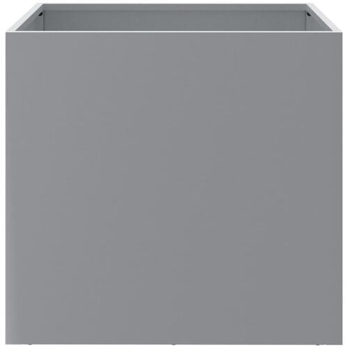 Plantekasser 2 stk. 49x47x46 cm galvaniseret stål sølvfarvet