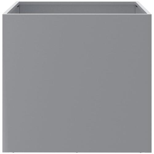 Plantekasser 2 stk. 42x40x39 cm galvaniseret stål sølvfarvet