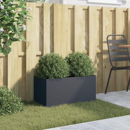 Plantekasse 62x30x29 cm koldvalset stål antracitgrå