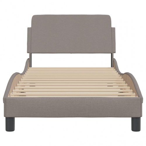 Sengeramme med sengegavl Dover - taupe, 90 x 190 cm