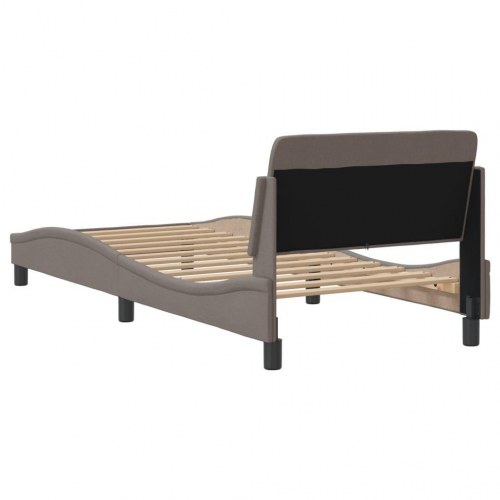 Sengeramme med sengegavl Dover - taupe, 90 x 190 cm