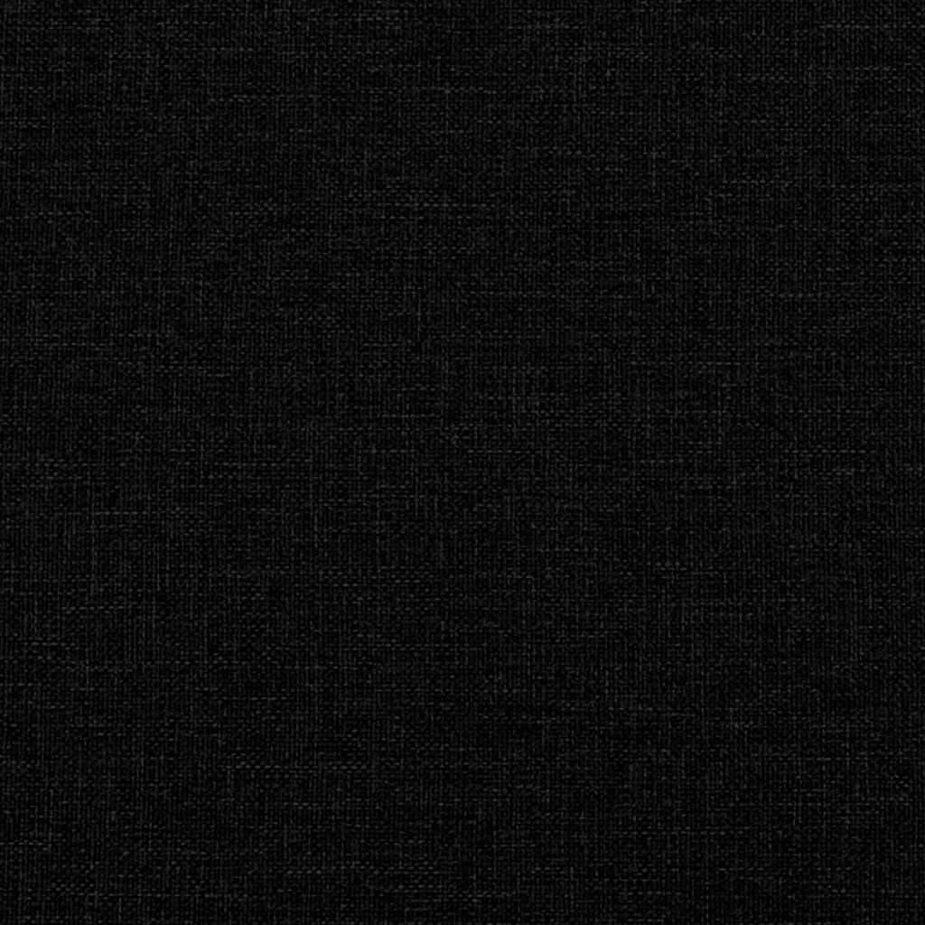 Sengeramme med hovedgærde uden madras Sort 90x200 cm Stof