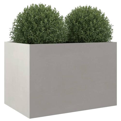 Plantekasse 62x40x39 cm rustfrit stål sølvfarvet