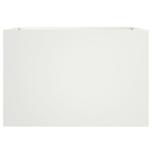 Plantekasse i stål 62 x 47 x 46 cm - hvid