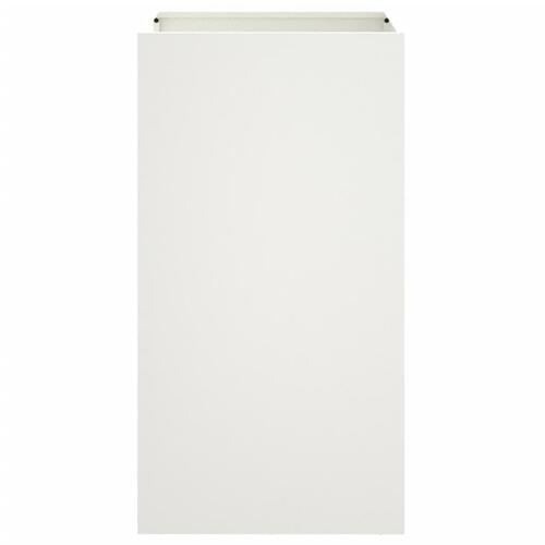 Plantekasse 42x38x75 cm koldvalset stål hvid