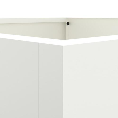 Plantekasse 42x38x75 cm koldvalset stål hvid