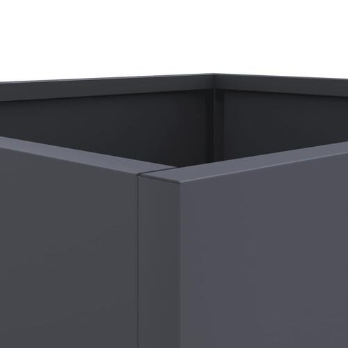 Plantekasse 32x29x75 cm stål antracitgrå