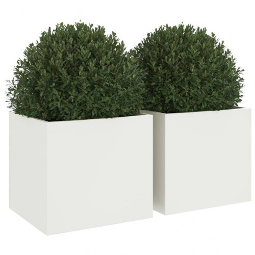 Plantekasser 2 stk. 32 x 30 x 29 cm - hvid