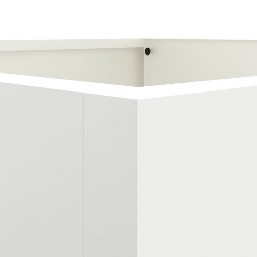 Plantekasse i koldvalset stål 52 x 48 x 75 cm - hvid