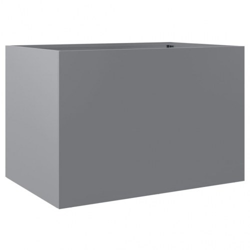 Plantekasse 62 x 40 x 39 cm - galvaniseret stål, sølvfarvet